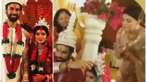 Sushmita Sen reacts as Rajeev Sen and Charu Asopa get married.(Instagram) Sushmita Sen reacts as Rajeev Sen and Charu Asopa get married.(Instagram)