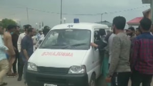 A grenade lobbed at a police station exploded on the busy road outside the police compound injuring several civilians. (ANI Photo) A grenade lobbed at a police station exploded on the busy road outside the police compound injuring several civilians. (ANI Photo)