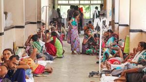 Routine services like out-patient clinics and diagnostics were severely affected.(PTI Photo) Routine services like out-patient clinics and diagnostics were severely affected.(PTI Photo)