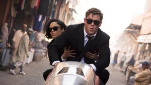 This image released by Sony Pictures shows Chris Hemsworth, foreground, and Tessa Thompson in a scene from Columbia Pictures' Men in Black: International.(AP) This image released by Sony Pictures shows Chris Hemsworth, foreground, and Tessa Thompson in a scene from Columbia Pictures' Men in Black: International.(AP)
