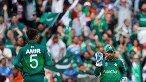 Pakistan's Mohammad Amir and Sarfaraz Ahmed celebrate the wicket of India's MS Dhoni(Action Images via Reuters) Pakistan's Mohammad Amir and Sarfaraz Ahmed celebrate the wicket of India's MS Dhoni(Action Images via Reuters)
