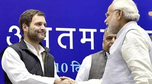 PM Modi wishes good health and a long life to Congress president Rahul Gandhi on his birthday. (PTI File Photo) PM Modi wishes good health and a long life to Congress president Rahul Gandhi on his birthday. (PTI File Photo)