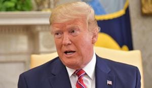 Trump’s promise came shortly after Trump’s eldest son mocked former Vice President Joe Biden for laying out the same goal on cancer.(AFP) Trump’s promise came shortly after Trump’s eldest son mocked former Vice President Joe Biden for laying out the same goal on cancer.(AFP)