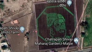 Mangesh Nipanikar created the artwork for Shivaji Jayanti.(Twitter/@Rohit8804) Mangesh Nipanikar created the artwork for Shivaji Jayanti.(Twitter/@Rohit8804)