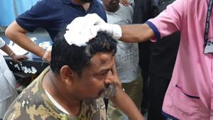 West Zone deputy commissioner of police AR Srinivas, however, denied the allegations of the MLA.(BJP Telangana/ Twitter) West Zone deputy commissioner of police AR Srinivas, however, denied the allegations of the MLA.(BJP Telangana/ Twitter)