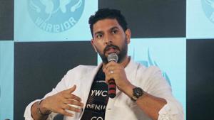 Indian cricketer Yuvraj Singh speaks during a news conference to announce his retirement from international cricket, in Mumbai on June 10, 2019. - Singh, a winner of two World Cup titles who overcame cancer and a drop in form to fight his way back into India's national side, announced on June 10 that he is retiring from cricket. "It was a great roller coaster ride and beautiful story but it has to come to an end. It was the right time to go," the 37-year-old left-hand batsman told a press conference in Mumbai. (Photo by STR / AFP)(AFP) Indian cricketer Yuvraj Singh speaks during a news conference to announce his retirement from international cricket, in Mumbai on June 10, 2019. - Singh, a winner of two World Cup titles who overcame cancer and a drop in form to fight his way back into India's national side, announced on June 10 that he is retiring from cricket. "It was a great roller coaster ride and beautiful story but it has to come to an end. It was the right time to go," the 37-year-old left-hand batsman told a press conference in Mumbai. (Photo by STR / AFP)(AFP)