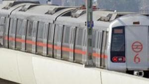 The Red Line, one of the six lines of the Delhi Metro, connects Rithala in Delhi to Ghaziabad’s Shahid Sthal. The entirely elevated line has 29 stations cover 34.4 kilometres.(Sakib Ali / Hindustan Times) The Red Line, one of the six lines of the Delhi Metro, connects Rithala in Delhi to Ghaziabad’s Shahid Sthal. The entirely elevated line has 29 stations cover 34.4 kilometres.(Sakib Ali / Hindustan Times)