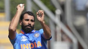 Cardiff: India's Mohammed Shami bowls a delivery during the Cricket World Cup warm up match between Bangladesh and India at Sophia Gardens in Cardiff, England, Tuesday, May 28, 2019. AP/PTI Photo(AP5_28_2019_000121B)(AP) Cardiff: India's Mohammed Shami bowls a delivery during the Cricket World Cup warm up match between Bangladesh and India at Sophia Gardens in Cardiff, England, Tuesday, May 28, 2019. AP/PTI Photo(AP5_28_2019_000121B)(AP)