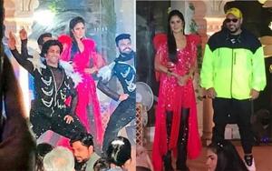 Katrina Kaif and Badshah performed at the Rs 200-crore royal wedding in Auli on Thursday. Katrina Kaif and Badshah performed at the Rs 200-crore royal wedding in Auli on Thursday.
