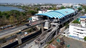 The Nagpur metro, seen here, had international tenders raise competitive pricing for key orders, bringing the cost down.(HT/PHOTO) The Nagpur metro, seen here, had international tenders raise competitive pricing for key orders, bringing the cost down.(HT/PHOTO)