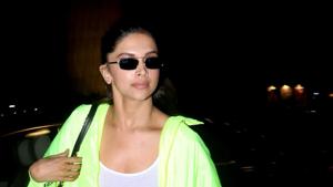 Deepika Padukone picks an athleisure long jacket. Deepika Padukone picks an athleisure long jacket.