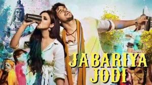 Parineeti Chopra and Sidharth on a poster of Jabariya Jodi.