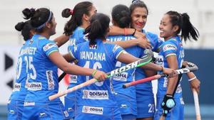 India defeated Japan to win FIH Women’s Series Finals.(Twitter) India defeated Japan to win FIH Women’s Series Finals.(Twitter)