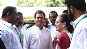 For a party plagued by factionalism from the Centre to the states, it’s not easy to zero in on a replacement who has the ability and credibility to act as the glue that holds it together. (Photo @RahulGandhi) For a party plagued by factionalism from the Centre to the states, it’s not easy to zero in on a replacement who has the ability and credibility to act as the glue that holds it together. (Photo @RahulGandhi)