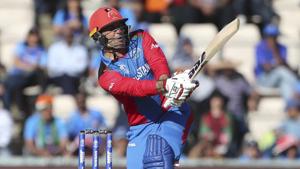 Afghanistan's Mohammad Nabi bats during the Cricket World Cup match between India and Afghanistan.(AP) Afghanistan's Mohammad Nabi bats during the Cricket World Cup match between India and Afghanistan.(AP)