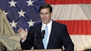 Donald Trump’s new pick for Pentagon chief Mark Esper takes over as acting defense secretary . (AP Photo/Chuck Burton, File) Donald Trump’s new pick for Pentagon chief Mark Esper takes over as acting defense secretary . (AP Photo/Chuck Burton, File)