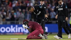 West Indies' Carlos Brathwaite looks dejected after losing his wicket and the match(Action Images via Reuters) West Indies' Carlos Brathwaite looks dejected after losing his wicket and the match(Action Images via Reuters)