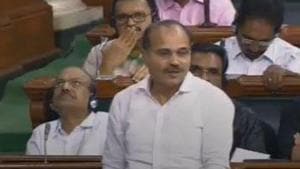 Leader of Congress in LokSabha, Adhir Ranjan Chowdhury.(ANI / Twitter) Leader of Congress in LokSabha, Adhir Ranjan Chowdhury.(ANI / Twitter)