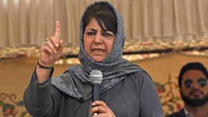 Former Jammu and Kashmir chief minister Mehbooba Mufti on Monday welcomed separatist Mirwaiz Umar Farooq-led All Parties Hurriyat Conference (APHC)’s softened stand on talks with the Centre. (Waseem Andrabi/ Hindustan Times) Former Jammu and Kashmir chief minister Mehbooba Mufti on Monday welcomed separatist Mirwaiz Umar Farooq-led All Parties Hurriyat Conference (APHC)’s softened stand on talks with the Centre. (Waseem Andrabi/ Hindustan Times)