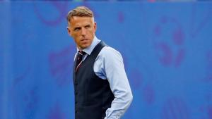 England manager Phil Neville reacts(REUTERS) England manager Phil Neville reacts(REUTERS)