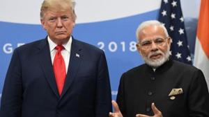 US President Donald Trump with Prime Minister Narendra Modi during a meeting in the sidelines of the G20 Leaders' Summit in Buenos Aires, on November 30, 2018.(AFP file photo) US President Donald Trump with Prime Minister Narendra Modi during a meeting in the sidelines of the G20 Leaders' Summit in Buenos Aires, on November 30, 2018.(AFP file photo)