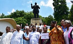 Congress party MLAs and left parties MLAs walkout from the West Bengal assembly protesting against Chief Minister Mamata Banerjee over the ongoing 'cut money issue', in Kolkata.(ANI file photo) Congress party MLAs and left parties MLAs walkout from the West Bengal assembly protesting against Chief Minister Mamata Banerjee over the ongoing 'cut money issue', in Kolkata.(ANI file photo)