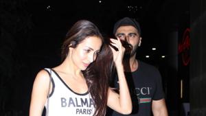 Actors Arjun Kapoor and Malaika Arora at the screening of his film India's Most Wanted in Mumbai.(IANS) Actors Arjun Kapoor and Malaika Arora at the screening of his film India's Most Wanted in Mumbai.(IANS)