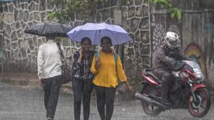 Many areas of Mumbai experienced rains on Monday, June 24, 2019.(Satyabrata Tripathy/HT Photo) Many areas of Mumbai experienced rains on Monday, June 24, 2019.(Satyabrata Tripathy/HT Photo)