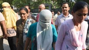 Delhi Police said the murders were committed for robbery and they are interrogating the couple to ascertain what they stole from the house.The arrested woman is the daughter of a friend of the slain elderly woman.(Sanchit Khanna/HT PHOTO) Delhi Police said the murders were committed for robbery and they are interrogating the couple to ascertain what they stole from the house.The arrested woman is the daughter of a friend of the slain elderly woman.(Sanchit Khanna/HT PHOTO)