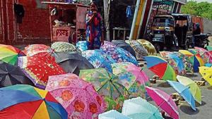 Umbrellas being sold in Jaipur, Rajasthan, ahead of monsoon. (Photo ANI) Umbrellas being sold in Jaipur, Rajasthan, ahead of monsoon. (Photo ANI)