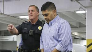 The Indian-American father, accused of killing his 3-year-old adopted daughter Sherin Mathews and hiding her body in a culvert in suburban Dallas, has pleaded guilty to a lesser charge.(AP) The Indian-American father, accused of killing his 3-year-old adopted daughter Sherin Mathews and hiding her body in a culvert in suburban Dallas, has pleaded guilty to a lesser charge.(AP)