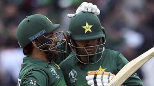 Sarfaraz Ahmed and Babar Azam (R)(AP) Sarfaraz Ahmed and Babar Azam (R)(AP)