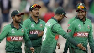 File image of players of the Bangladesh cricket team walking off the pitch after the end of a match.(AP) File image of players of the Bangladesh cricket team walking off the pitch after the end of a match.(AP)