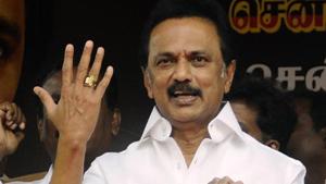 The DMK president backing down on this comes within a week of enthusing the DMK cadre that a regime change in the state was imminent even without elections.(ANI PHOTO) The DMK president backing down on this comes within a week of enthusing the DMK cadre that a regime change in the state was imminent even without elections.(ANI PHOTO)