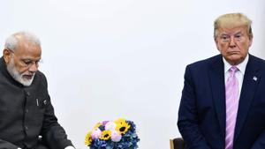 India's Prime Minister Narendra Modi attends a meeting with US President Donald Trump during the G20 Osaka Summit.(AFP) India's Prime Minister Narendra Modi attends a meeting with US President Donald Trump during the G20 Osaka Summit.(AFP)