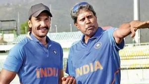 Ranveer SIngh plays Kapil Dev ion Kabir Khan’s 83. Ranveer SIngh plays Kapil Dev ion Kabir Khan’s 83.