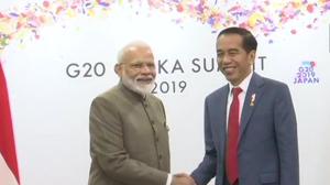Prime Minister Narendra Modi holds a bilateral meeting with Indonesian President Joko Widodo in Osaka(ANI/Twitter)