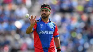 Afghanistan's Aftab Alam prepares to bowl during the 2019 Cricket World Cup group stage match between India and Afghanistan at the Rose Bowl in Southampton, southern England, on June 22, 2019.(AFP) Afghanistan's Aftab Alam prepares to bowl during the 2019 Cricket World Cup group stage match between India and Afghanistan at the Rose Bowl in Southampton, southern England, on June 22, 2019.(AFP)