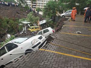 Bimal Sharma, who suffered minor injuries while wriggling out from under the debris, said he heard people screaming all around him.(PTI) Bimal Sharma, who suffered minor injuries while wriggling out from under the debris, said he heard people screaming all around him.(PTI)