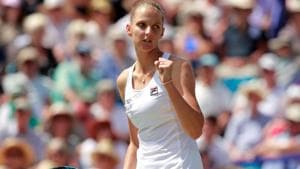 Czech Republic's Karolina Pliskova celebrates winning her semi final match against Netherlands' Kiki Bertens.(Action Images via Reuters) Czech Republic's Karolina Pliskova celebrates winning her semi final match against Netherlands' Kiki Bertens.(Action Images via Reuters)