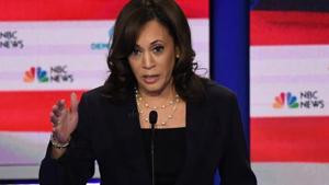 Democratic presidential hopeful US Senator for California Kamala Harris speaks during the second Democratic primary debate of the 2020 presidential campaign season hosted by NBC News.(AFP Photo) Democratic presidential hopeful US Senator for California Kamala Harris speaks during the second Democratic primary debate of the 2020 presidential campaign season hosted by NBC News.(AFP Photo)
