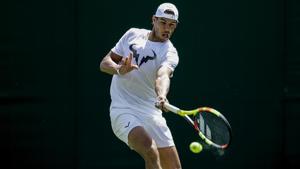 Spain's Rafael Nadal attends a practice session ahead of the Wimbledon.(AP) Spain's Rafael Nadal attends a practice session ahead of the Wimbledon.(AP)