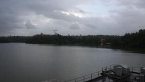 The water stock in the lakes stood at 87,648 million litres (ml) on Sunday.(HT File) The water stock in the lakes stood at 87,648 million litres (ml) on Sunday.(HT File)