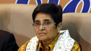 AIADMK has condemned it, asking Bedi to focus on her duties and maintain dignity. DMK has gone on the offensive with Stalin himself leading the charge.(Hindustan Times) AIADMK has condemned it, asking Bedi to focus on her duties and maintain dignity. DMK has gone on the offensive with Stalin himself leading the charge.(Hindustan Times)