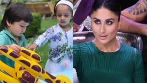 Taimur Ali Khan playing with Rannvijay Singha’s daughter Kainaat in London.(Instagram) Taimur Ali Khan playing with Rannvijay Singha’s daughter Kainaat in London.(Instagram)