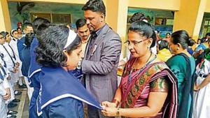 St Xavier’s High School, Shanti Park, recently organised its investiture ceremony(HT) St Xavier’s High School, Shanti Park, recently organised its investiture ceremony(HT)