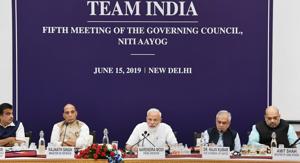 The fifth meeting of the governing council of the NITI Aayog, New Delhi, June 15. The primary fault line in India’s fiscal federal architecture is this: the fiscal centralisation, necessary for poorer states, has in fact benefited richer states. Negotiating this fault line will require radical reforms in the design of central schemes(PTI) The fifth meeting of the governing council of the NITI Aayog, New Delhi, June 15. The primary fault line in India’s fiscal federal architecture is this: the fiscal centralisation, necessary for poorer states, has in fact benefited richer states. Negotiating this fault line will require radical reforms in the design of central schemes(PTI)