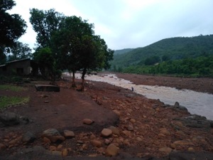 Locals said they noticed the cracks in Tiware dam around six months ago and that they informed the irrigation department’s officials about them.(HT Photo)
