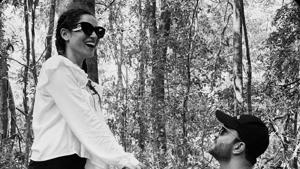 Ankita Lokhande with boyfriend Vicky Jain in a new set of pictures.(Twitter) Ankita Lokhande with boyfriend Vicky Jain in a new set of pictures.(Twitter)
