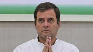 Congress president Rahul Gandhi attends a Congress Working Committee meeting in New Delhi on May 25.(AP) Congress president Rahul Gandhi attends a Congress Working Committee meeting in New Delhi on May 25.(AP)